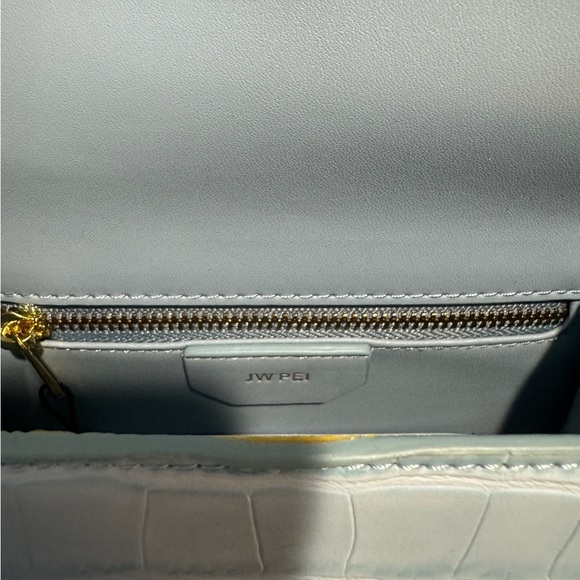 JW PEI Light Blue Croc-Embossed Handbag and Cardholder Set - Picture 4 of 4